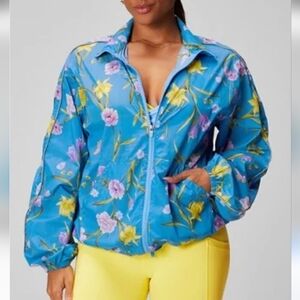 Fabletics Blue Daffodil Dream Oversized Flyweight Jacket